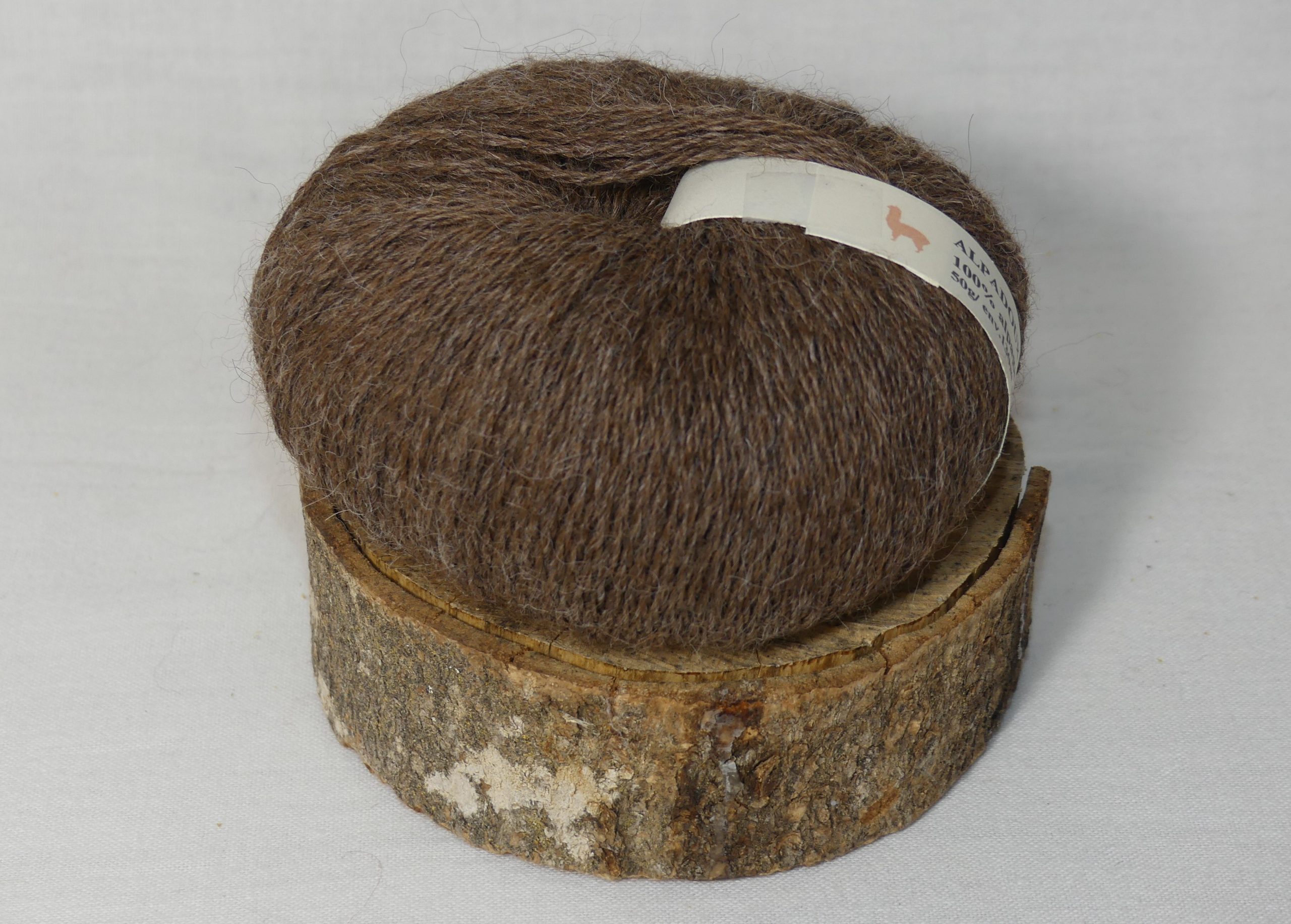 pelote de laine 100% alpaga alpadoux marron beige