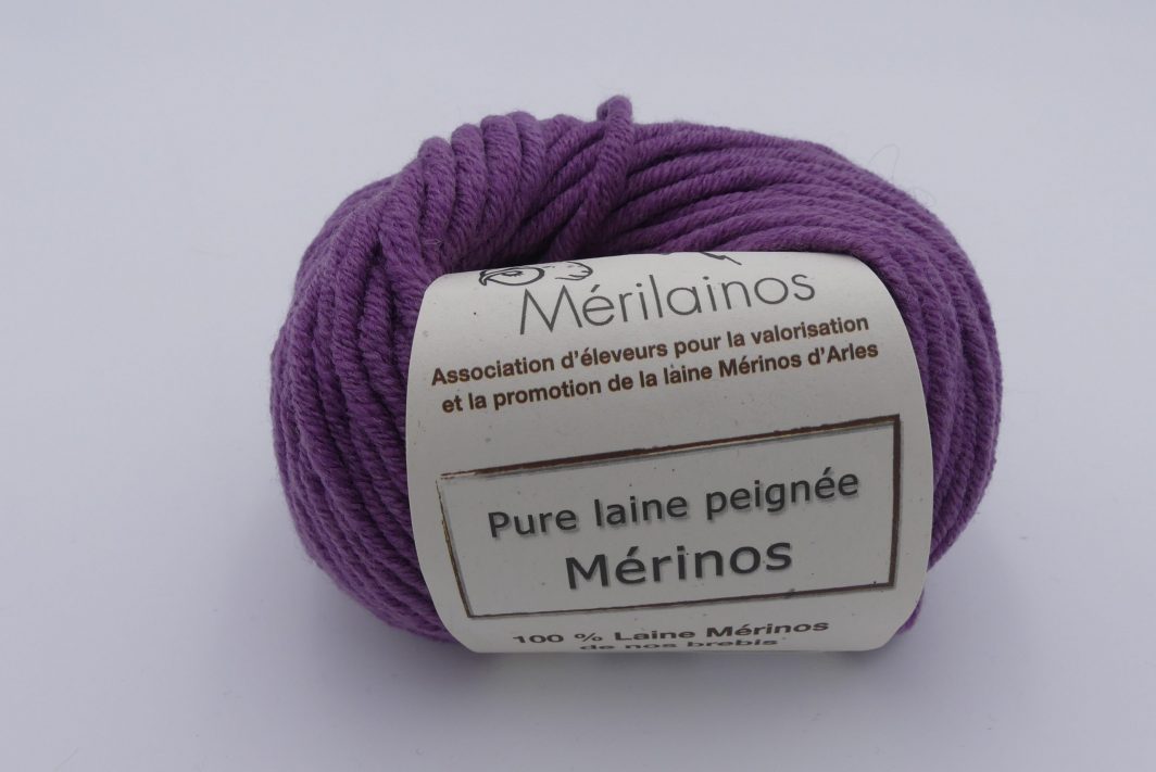 pelote de laine mérinos peignée marsala 12 brins