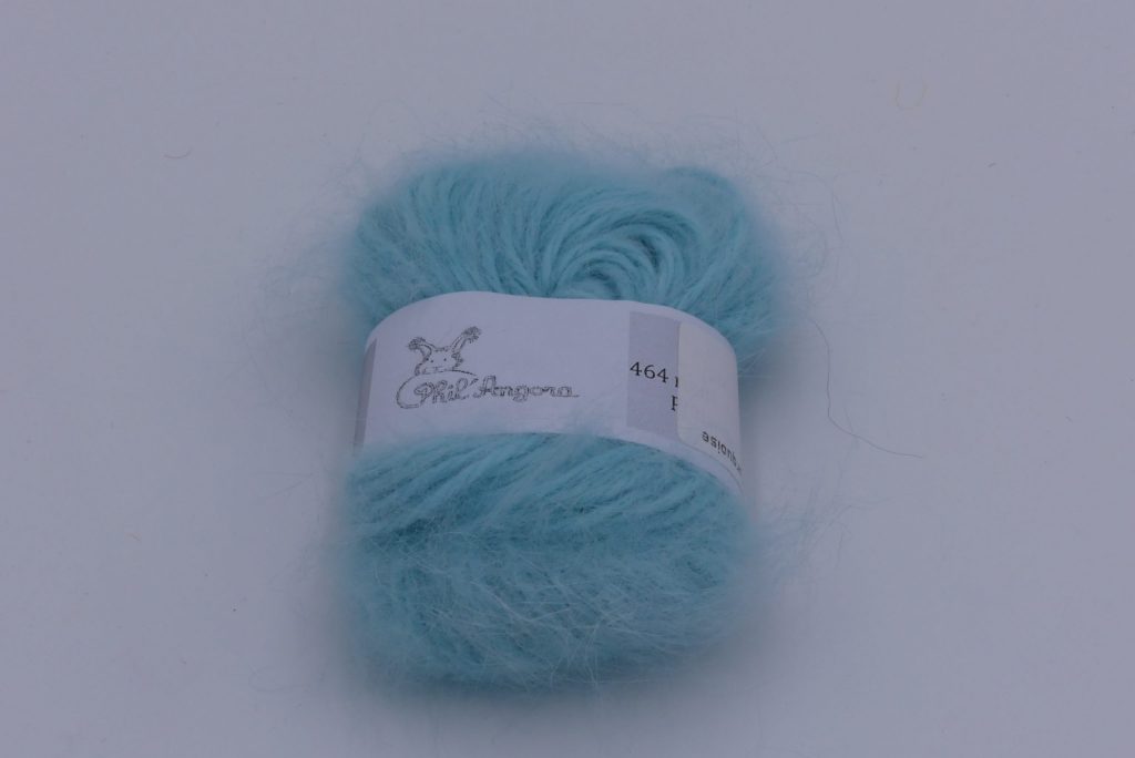 pelote coeur d'angora turquoise