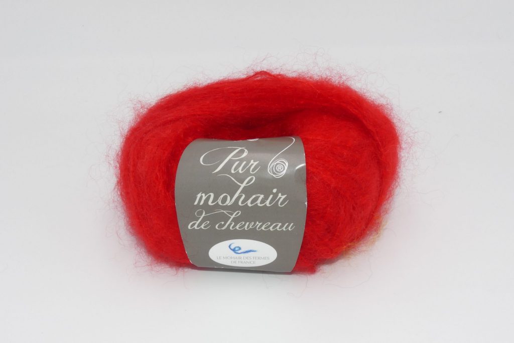 pelote de laine pur mohair de chevreau caresse pomme d'amour