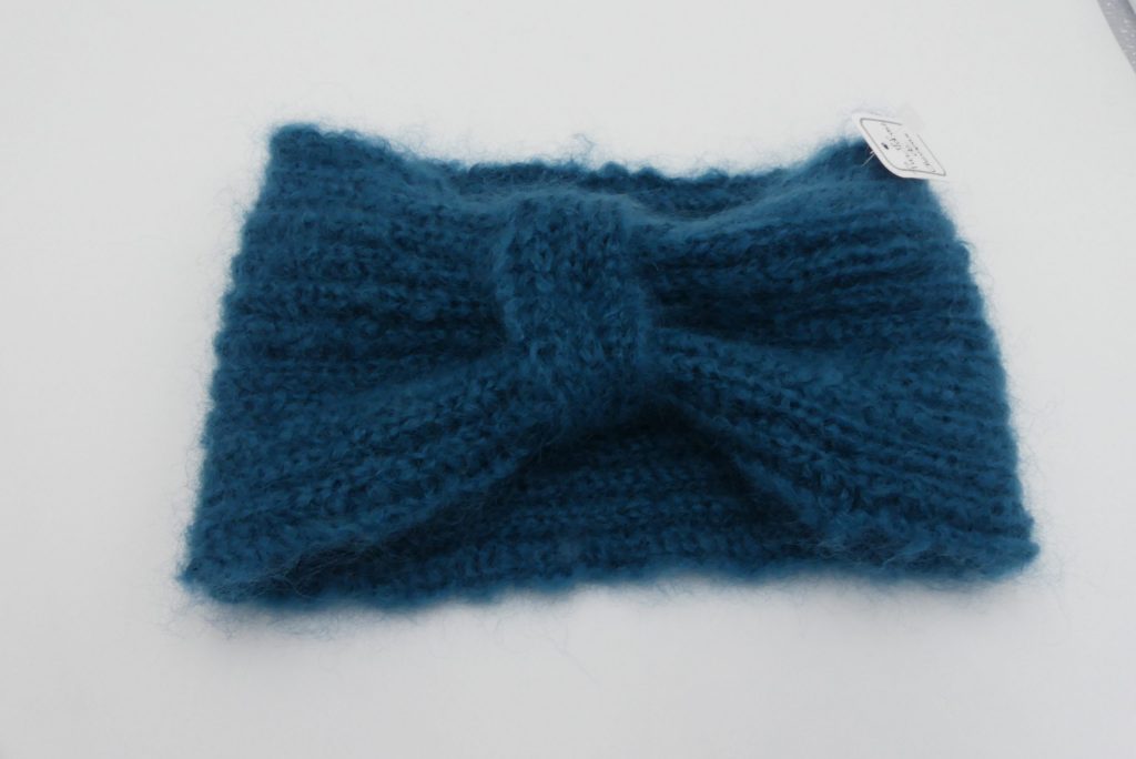 bandeau en côtes anglaise pur mohair col vert