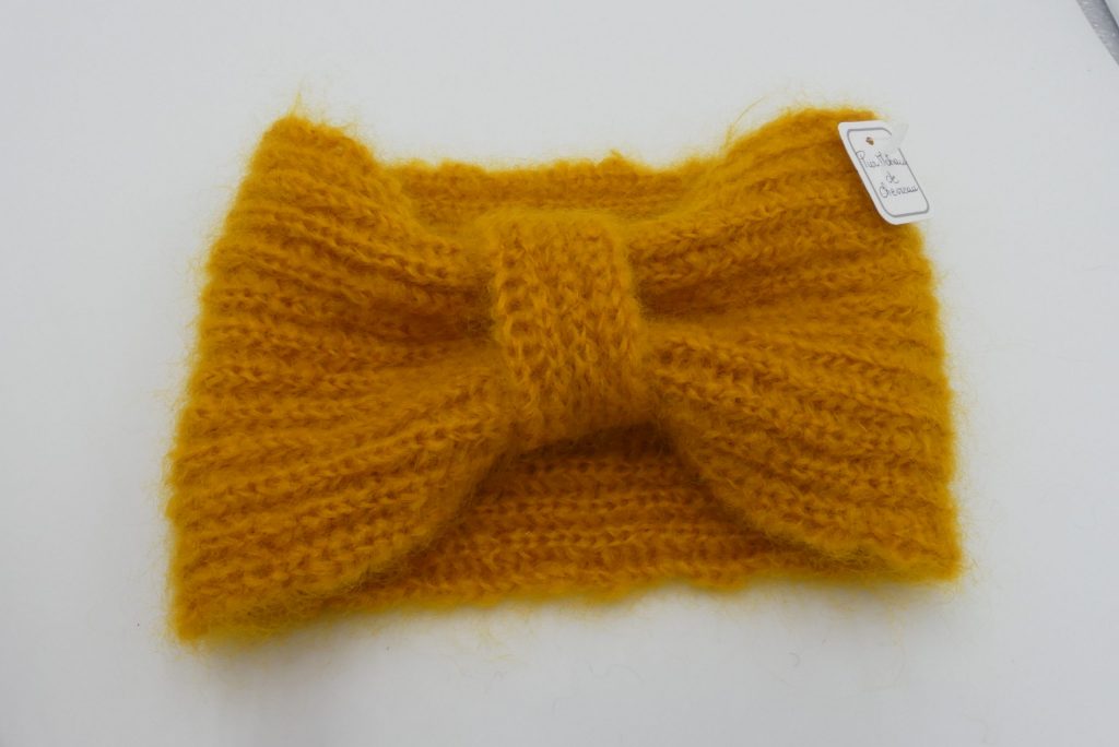 bandeau en côtes anglaise pur mohair soleil