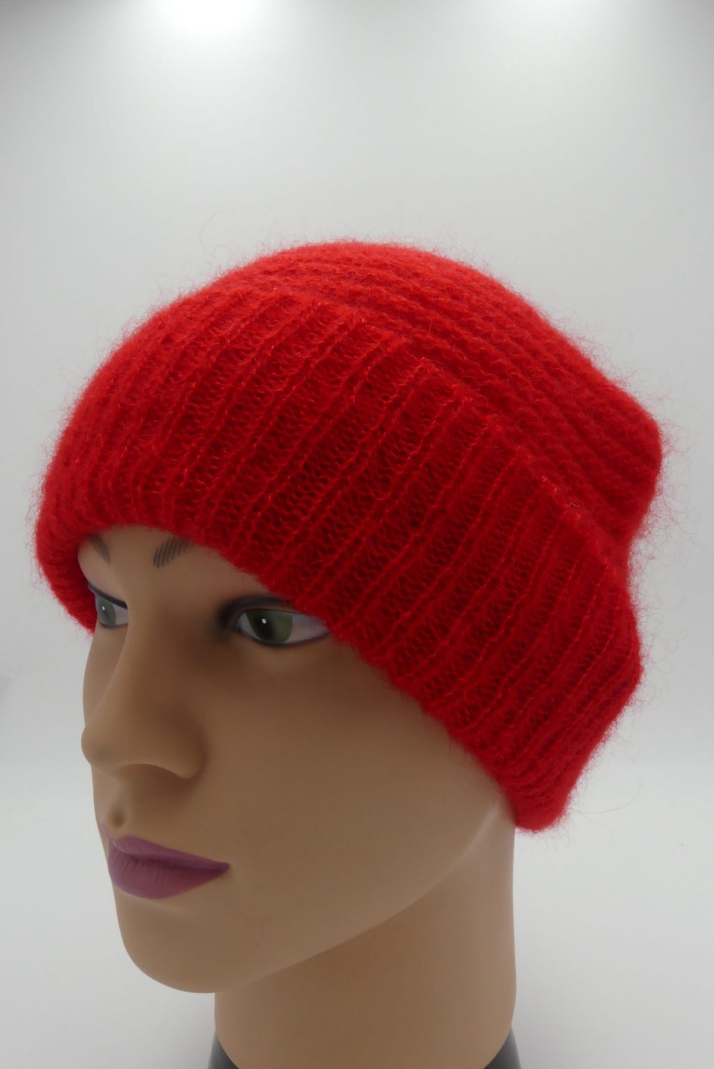 bonnet mohair et soie pomme d'amour