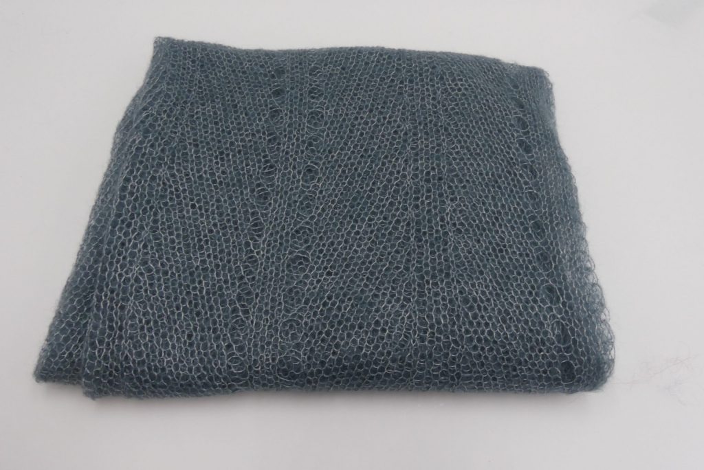 étole ajourée mohair et soie écume