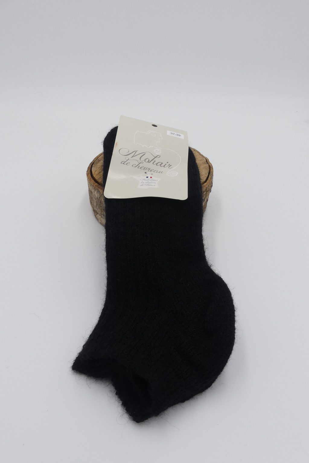 socquettes en mohair noir