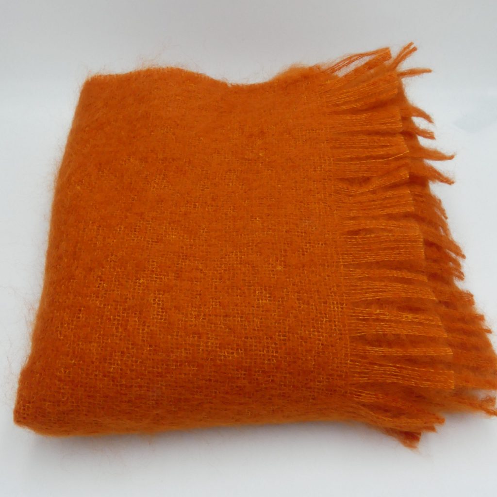 étole en mohair et soie tissée cuivre
