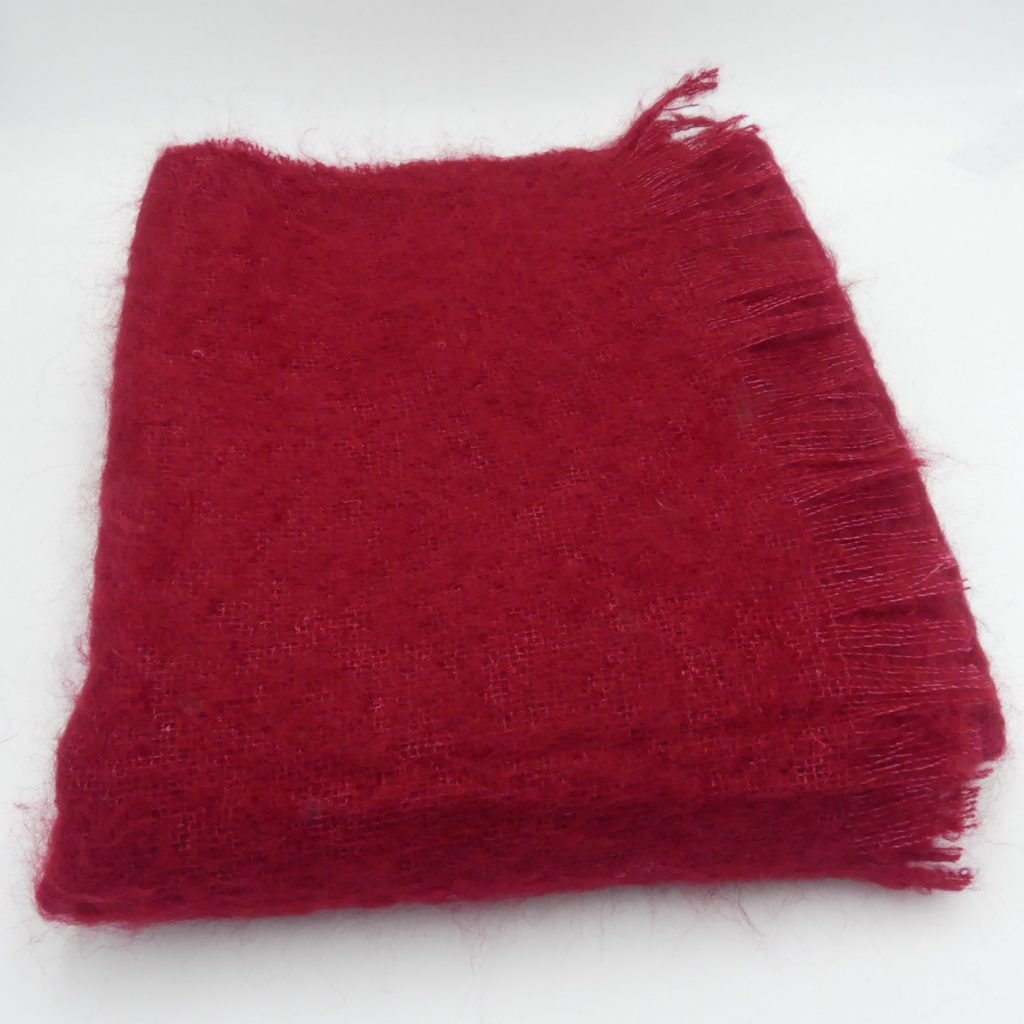 étole en mohair et soie tissée grenade