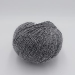 pelote de laine angora givrée gris souris