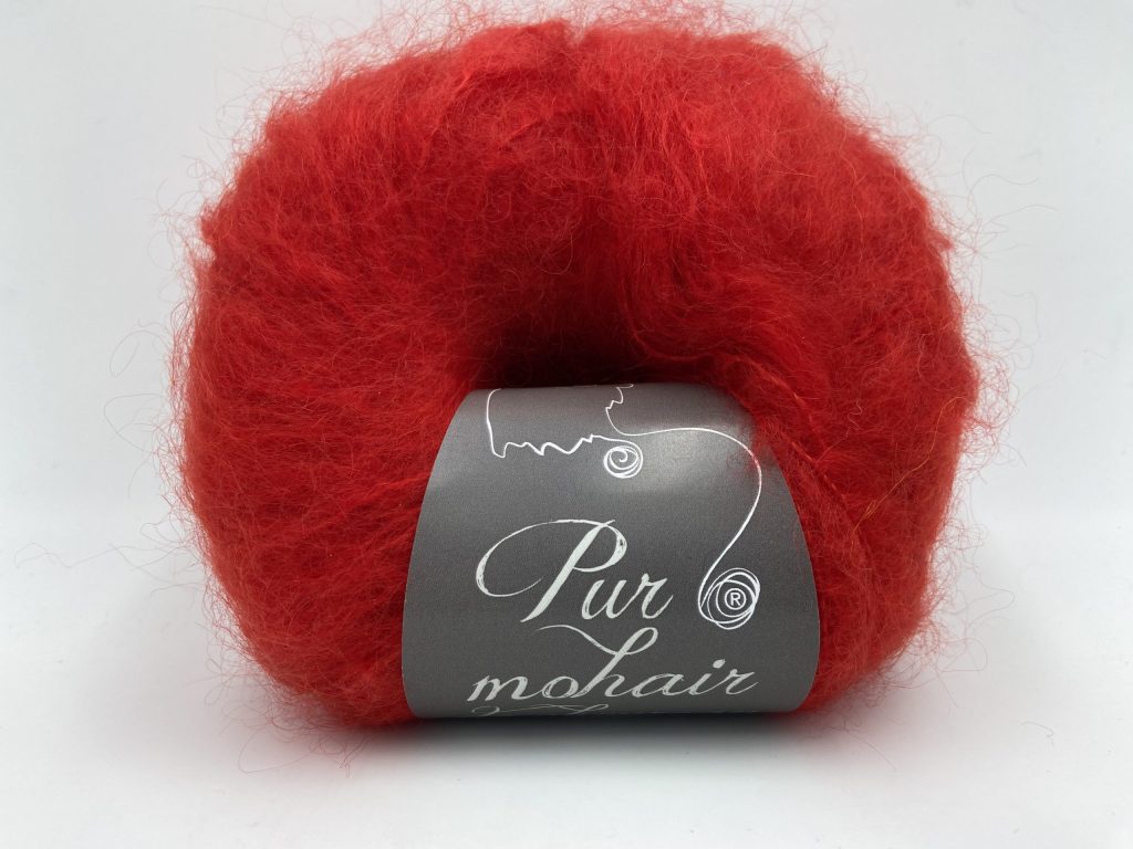 pelote pur mohair ecarlate