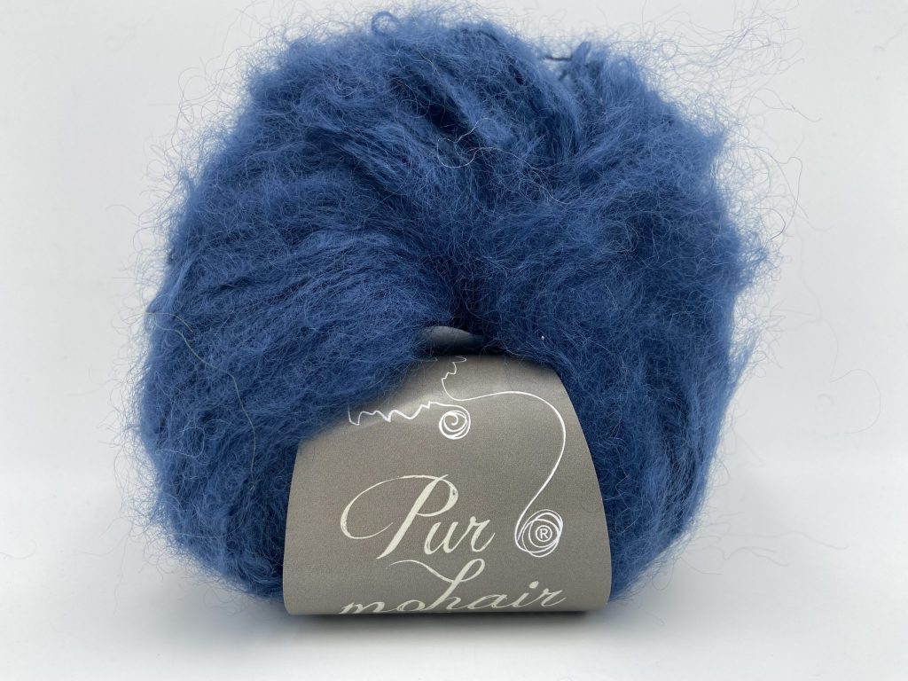 pelote pur mohair bleu saphir