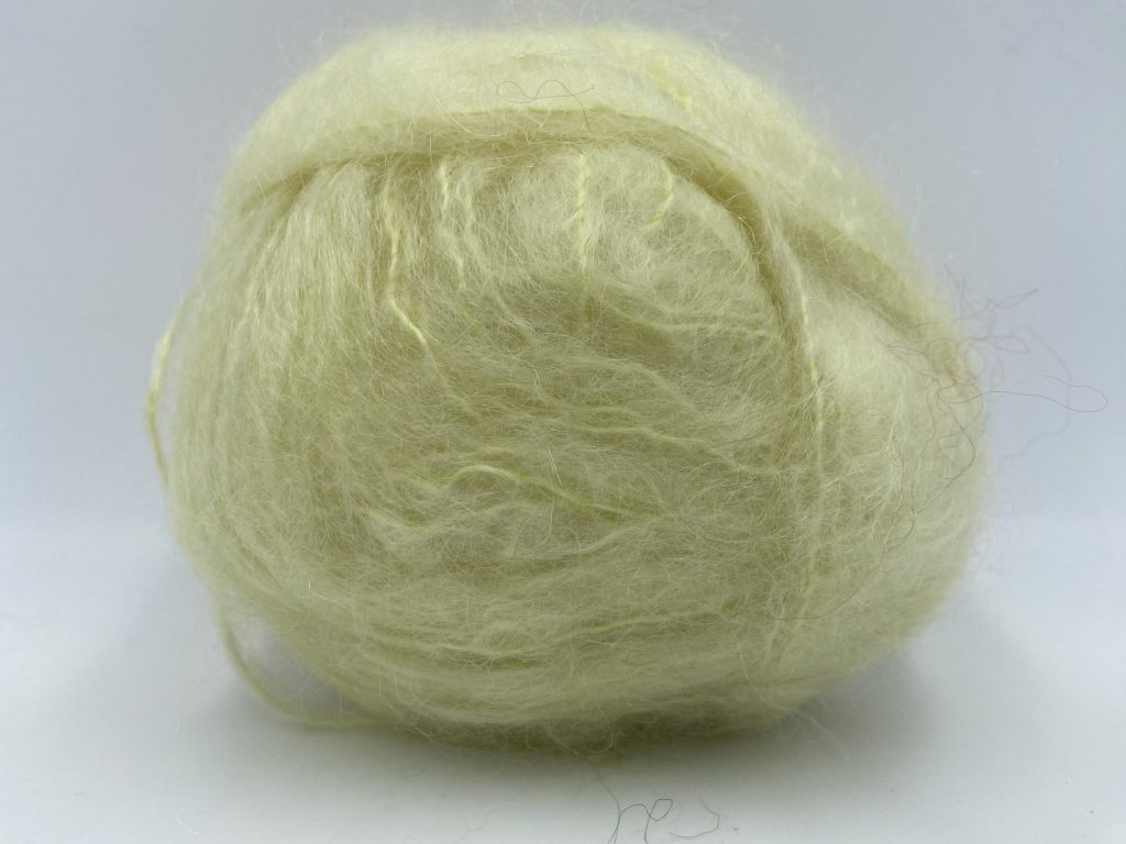 pelote pur mohair jaune paille