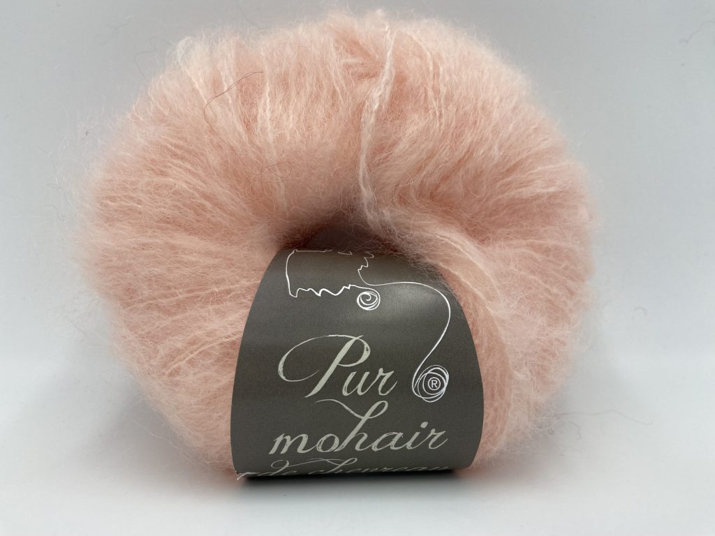 pelote pur mohair rose coton