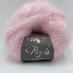 pelote pur mohair rose poudre