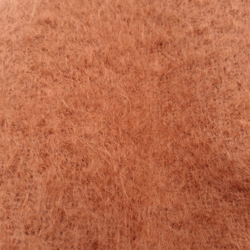 plaid mohair et soie terra cota