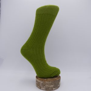 chaussettes en laine mohair anis