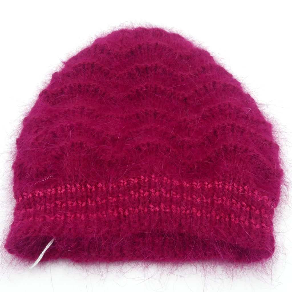 bonnet en laine angora charleston prune