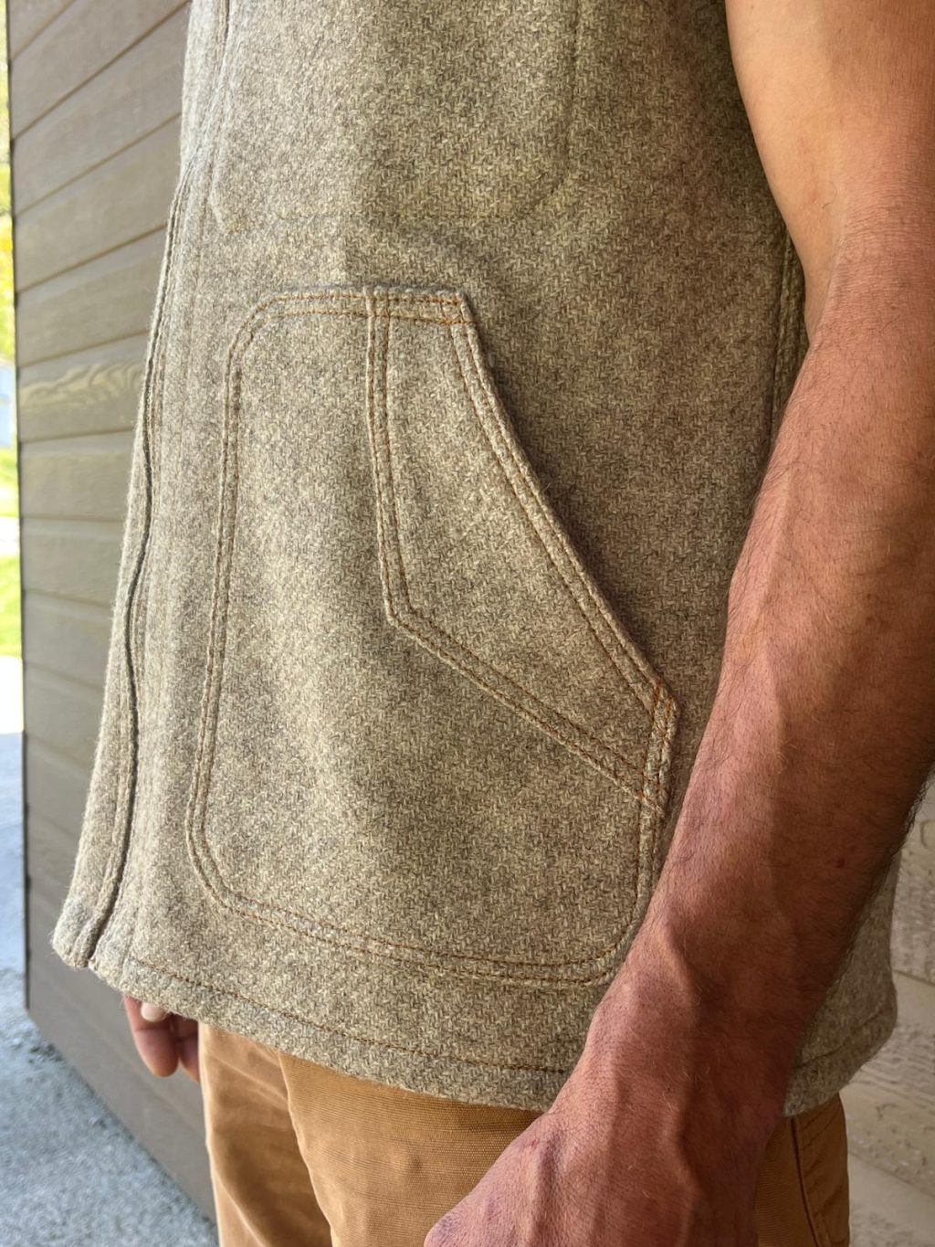 gilet 100% laine de bizet de côté