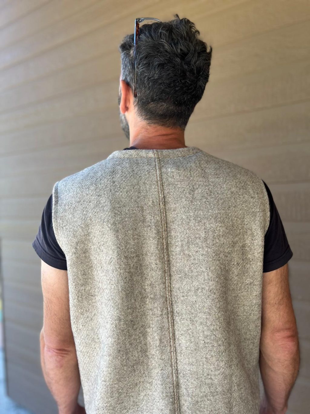 gilet 100% laine de bizet de dos 2