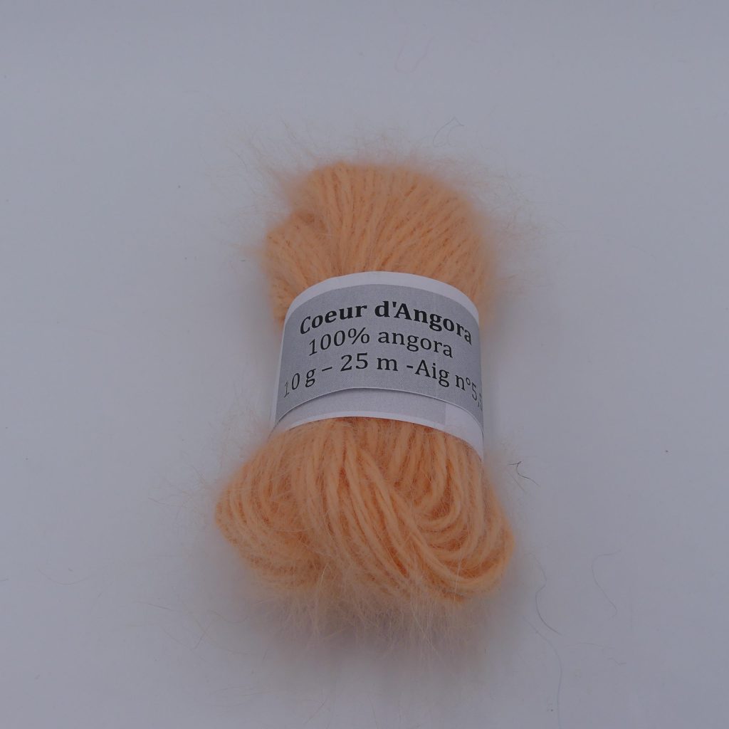 pelote de laine angora 100% coeur d'angora melon