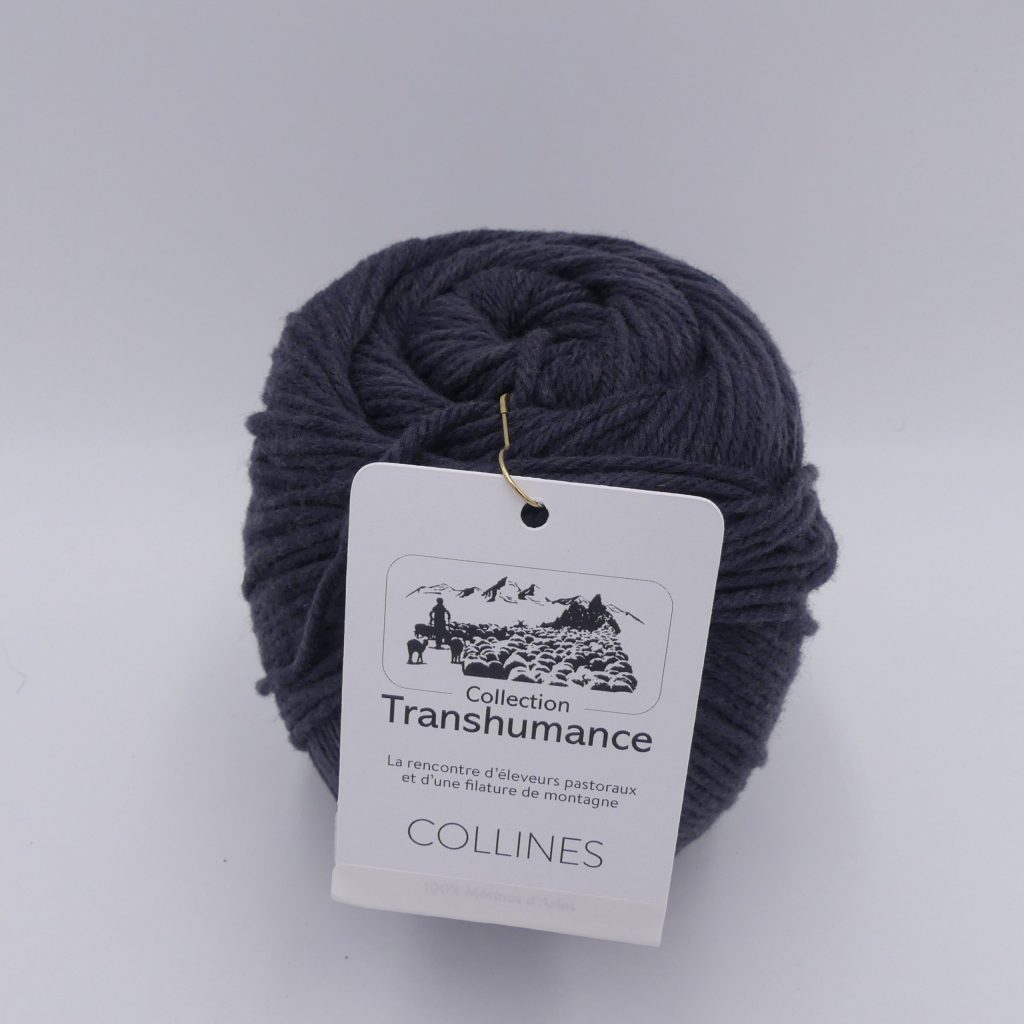 pelote de laine mérinos peignée collection transhumance ardoise