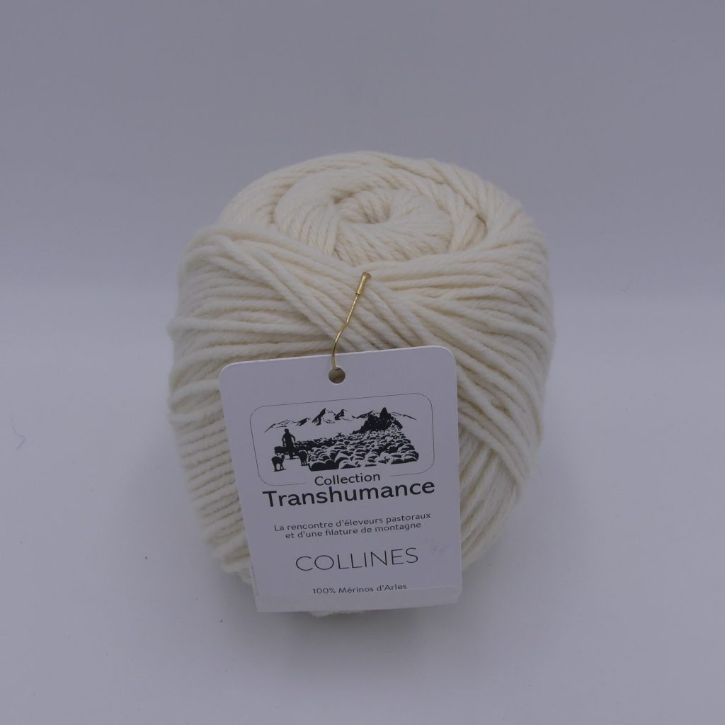 pelote de laine mérinos peignée collection transhumance écru