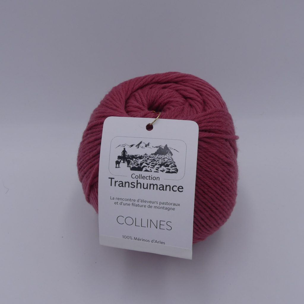 pelote de laine mérinos peignée collection transhumance rose