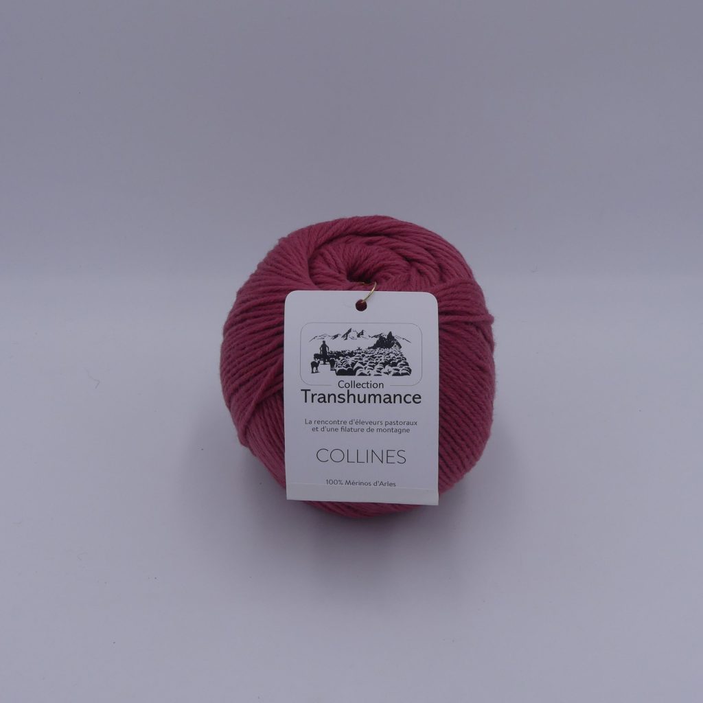 pelote de laine mérinos peignée collection transhumance rose