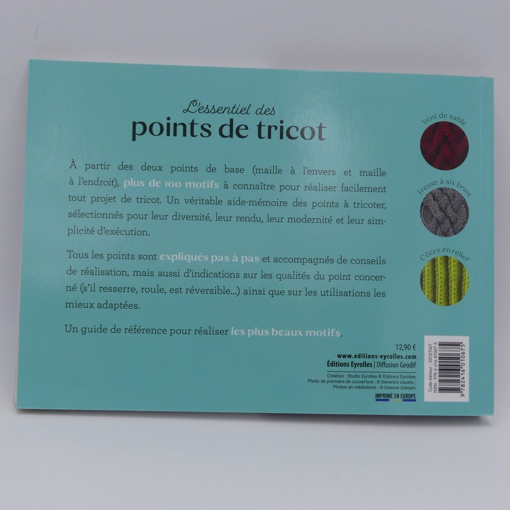 l'essentiel des points de tricot dos