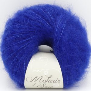pelote de laine mohair et soie diva bleu klein