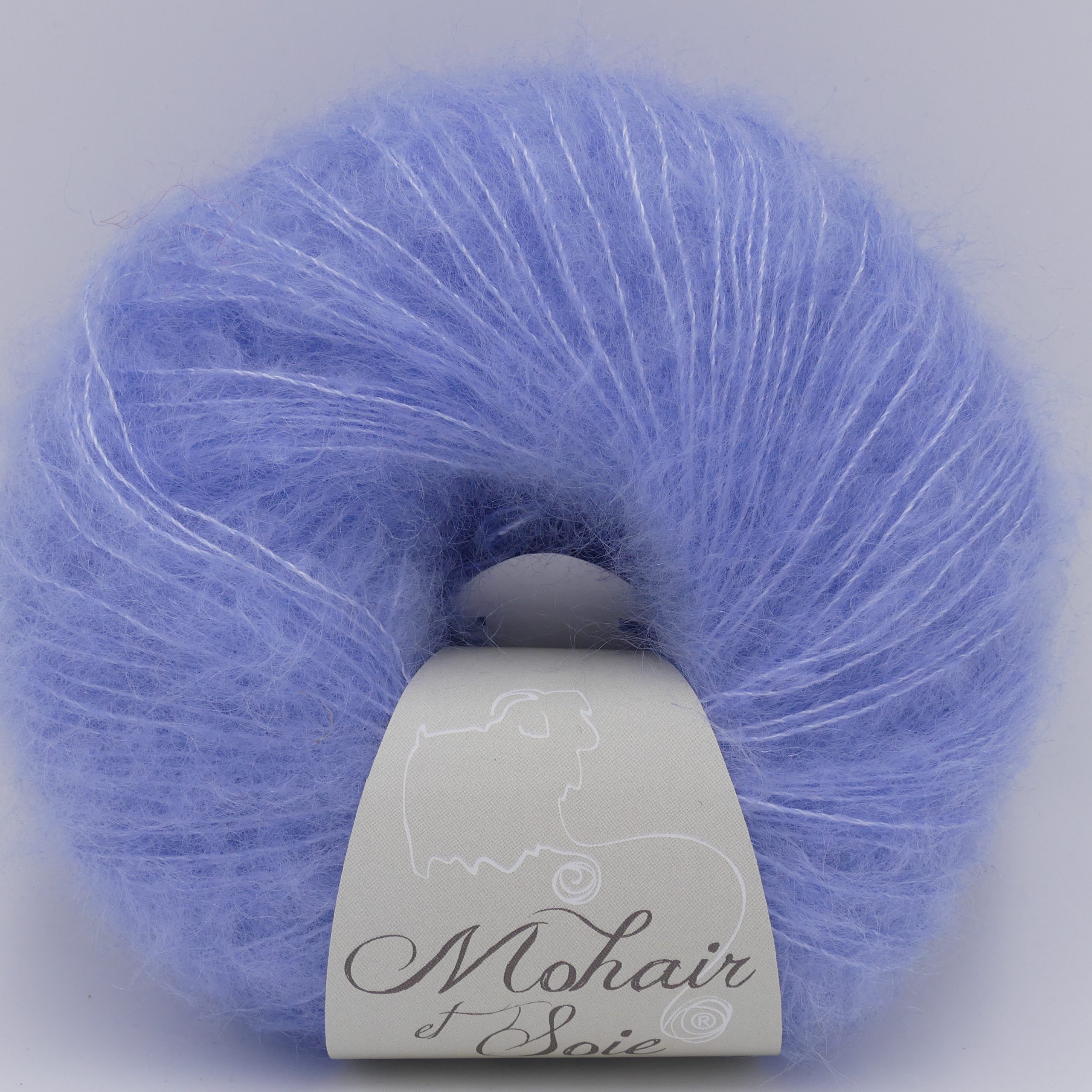 Pelote mohair et soie "Diva" Bleu Perle
