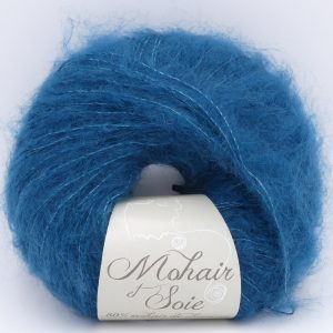 pelote de laine mohair et soie diva col vert