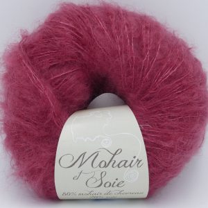 pelote de laine mohair et soie diva griotte