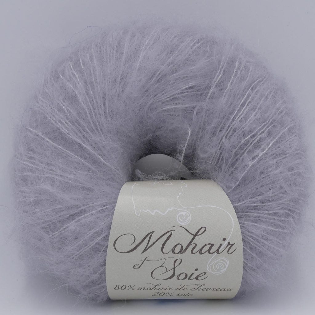 pelote de laine mohair et soie diva inox